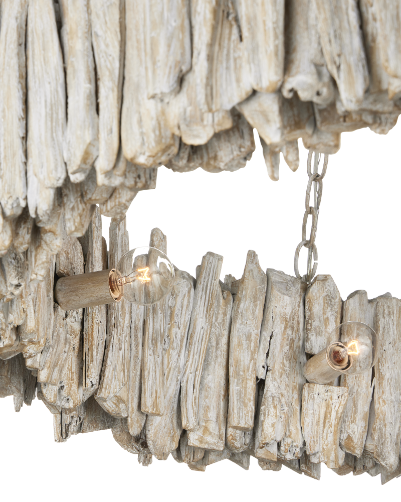 Driftwood Whitewash Ring Chandelier