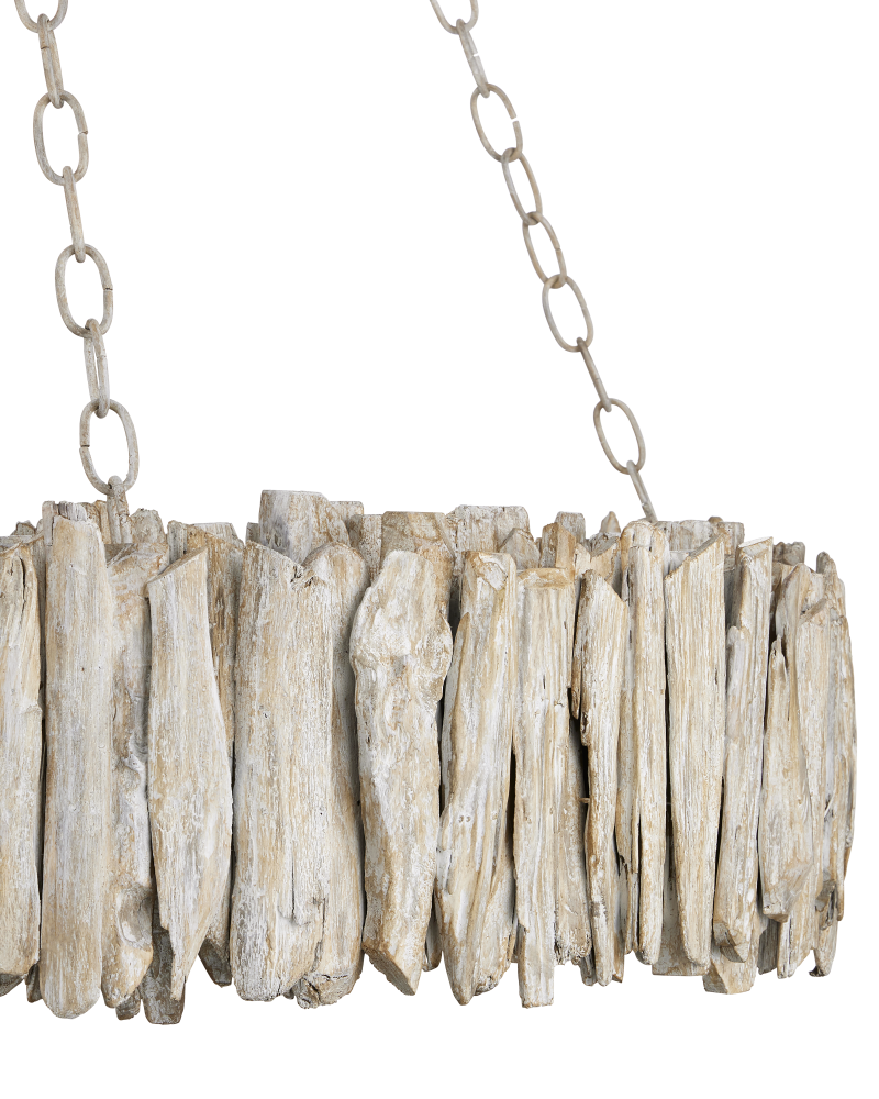 Driftwood Whitewash Ring Chandelier