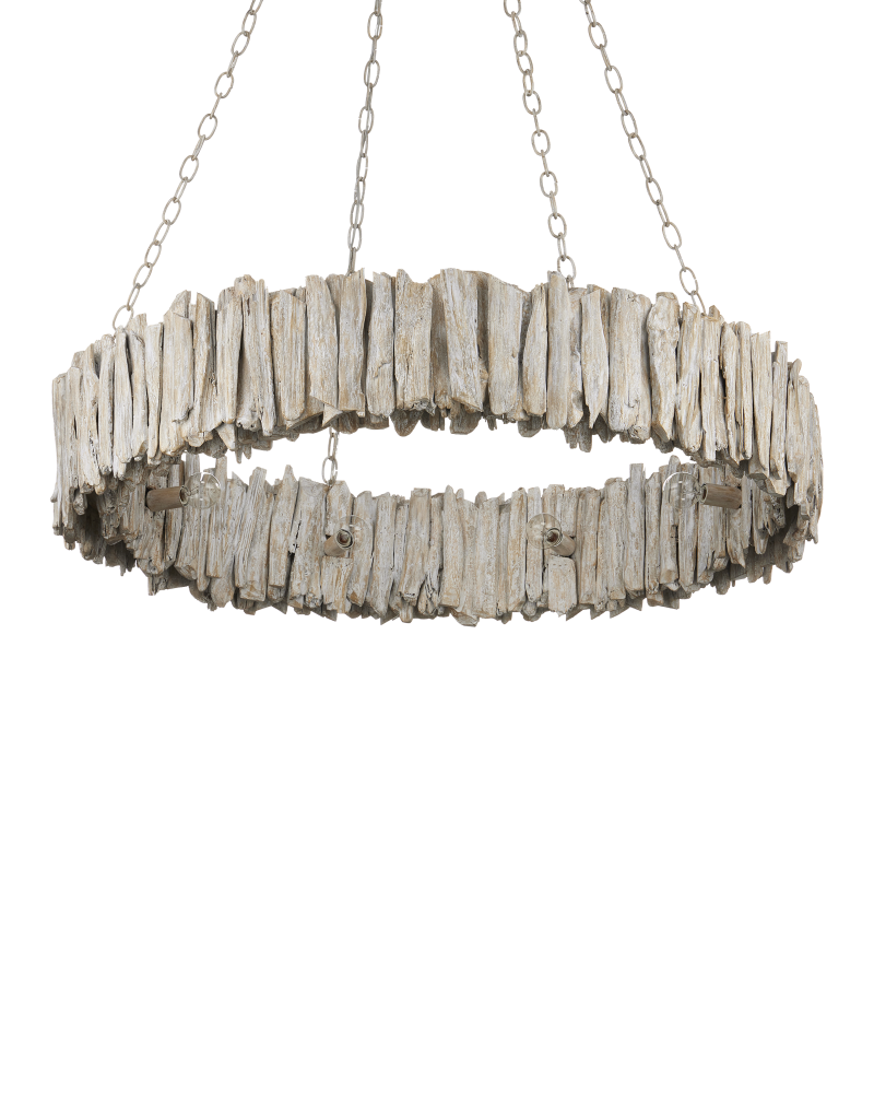 Driftwood Whitewash Ring Chandelier