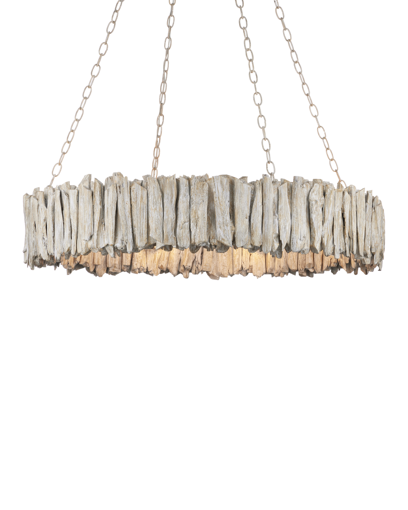 Driftwood Whitewash Ring Chandelier