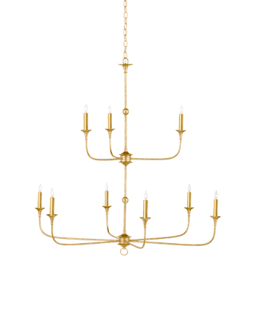 Nottaway Two-Tier Gold Chandelier