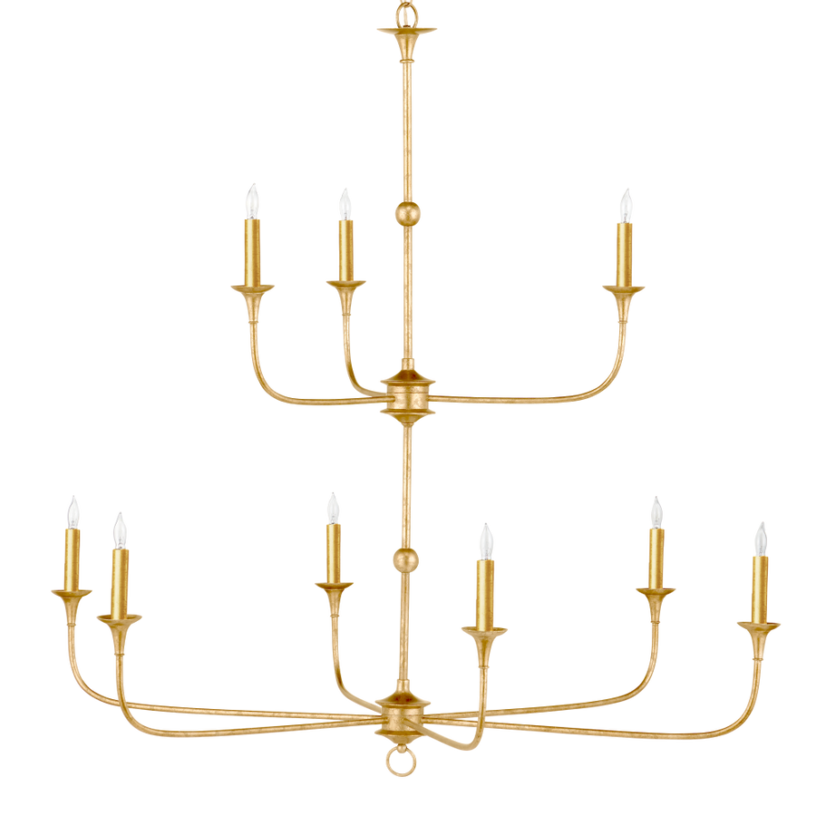 Nottaway Two-Tier Gold Chandelier