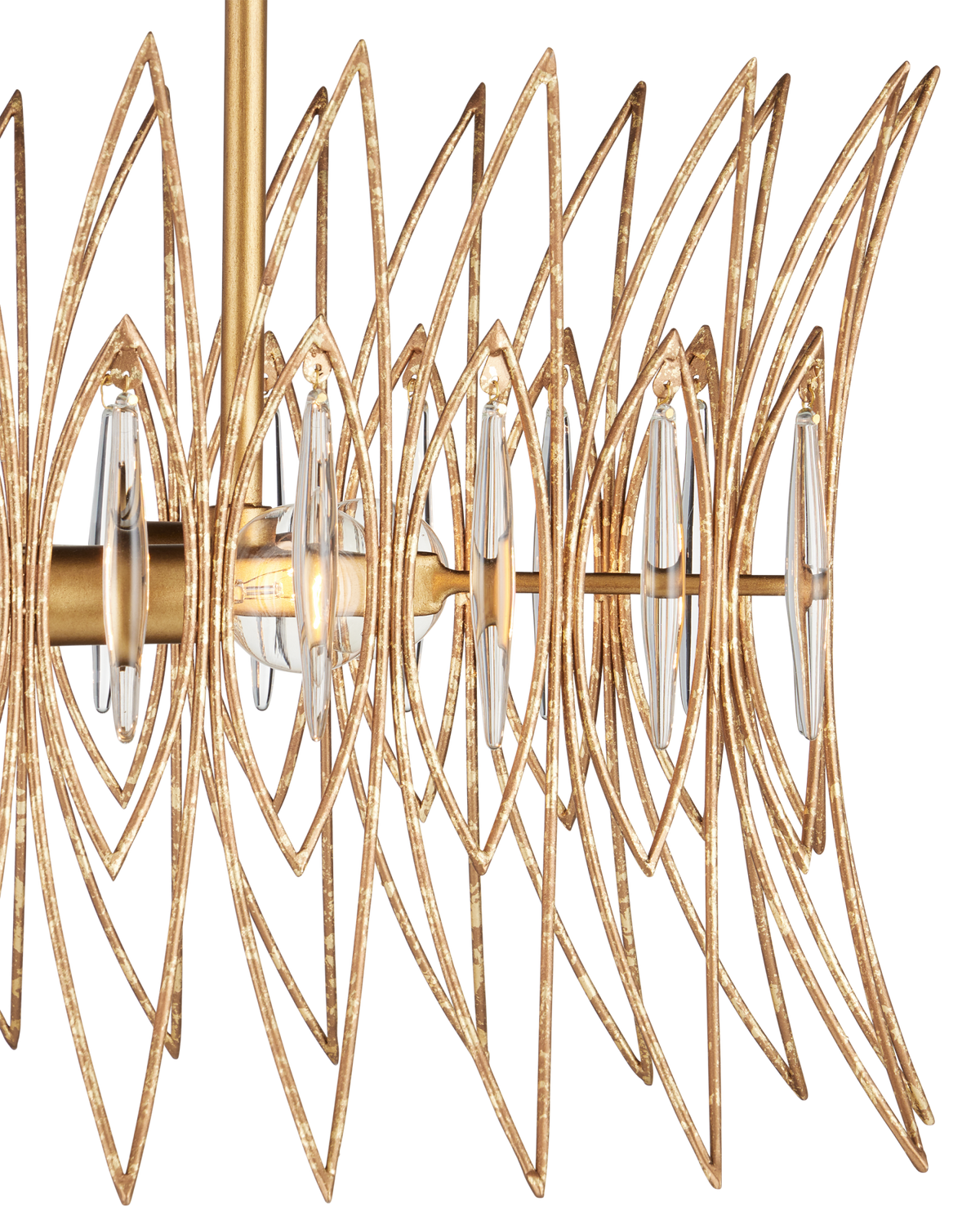 Marquise Oval Gold Chandelier