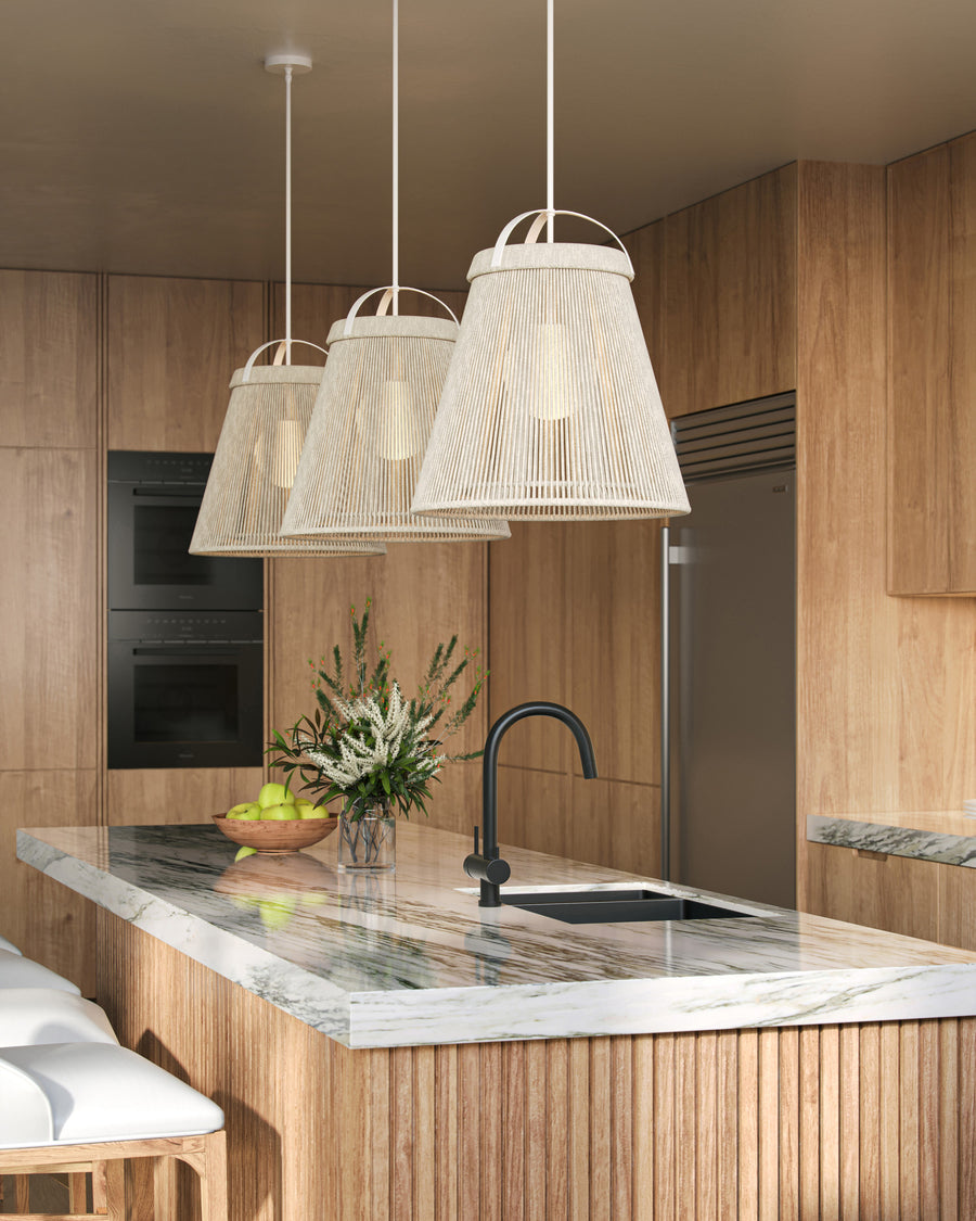 Parnell Medium White Pendant
