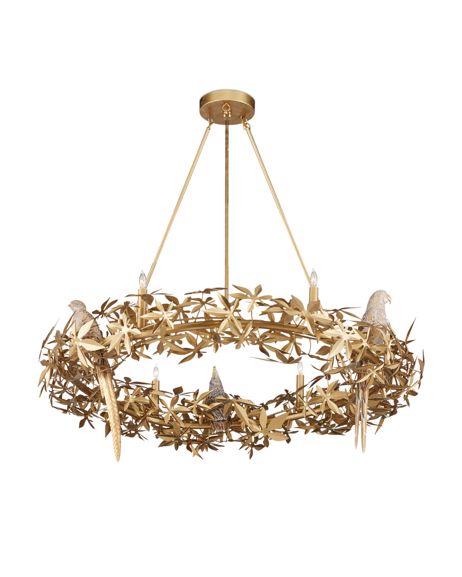 Aviary Gold Ring Chandelier