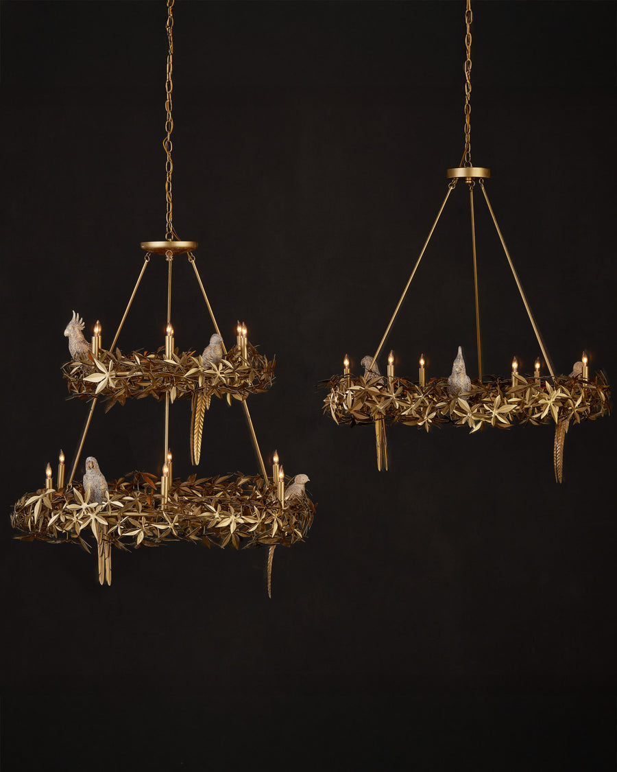 Aviary Gold Ring Chandelier