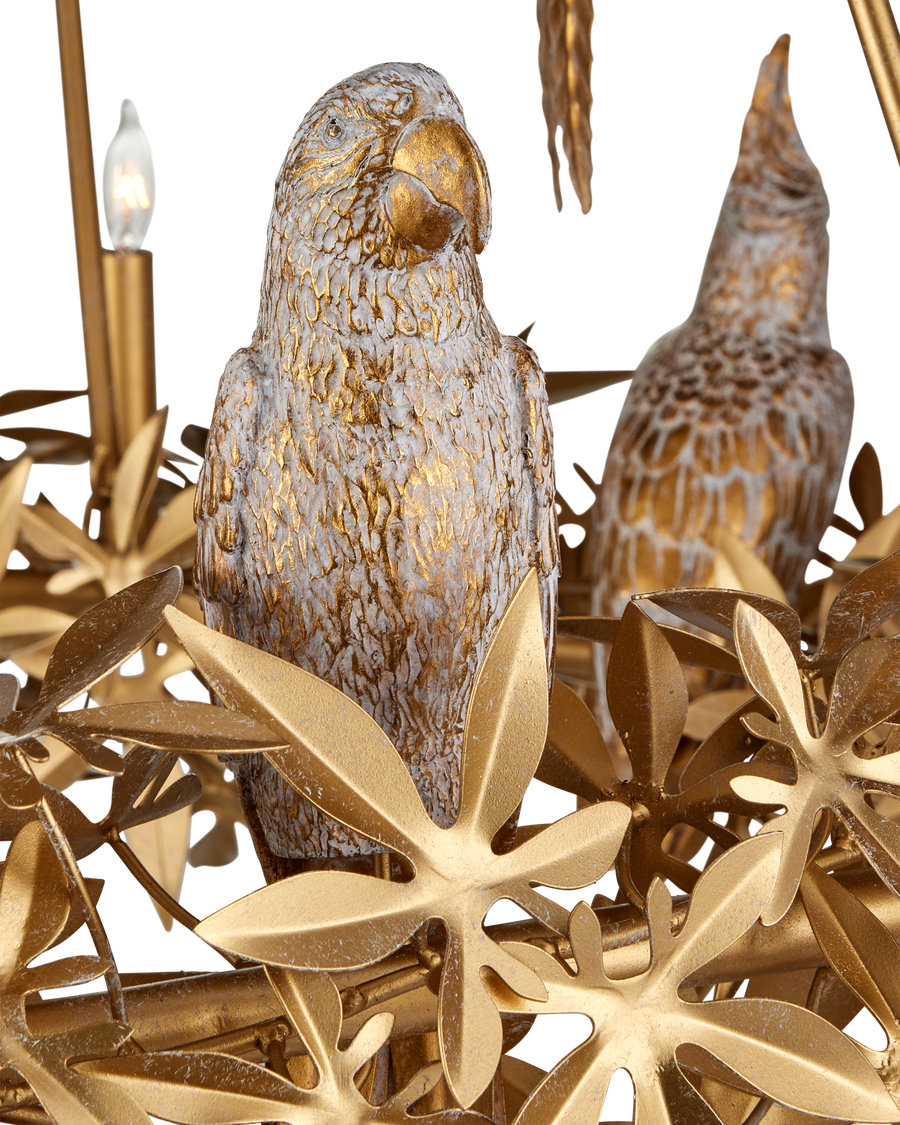 Aviary Gold Two-Tier Chandelier