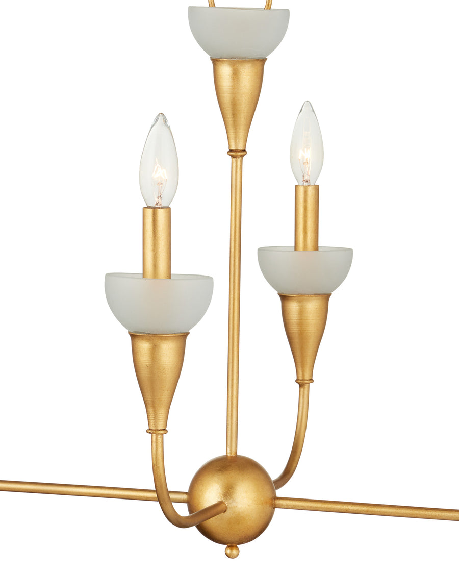 Aurelia Frost Rectangular Chandelier