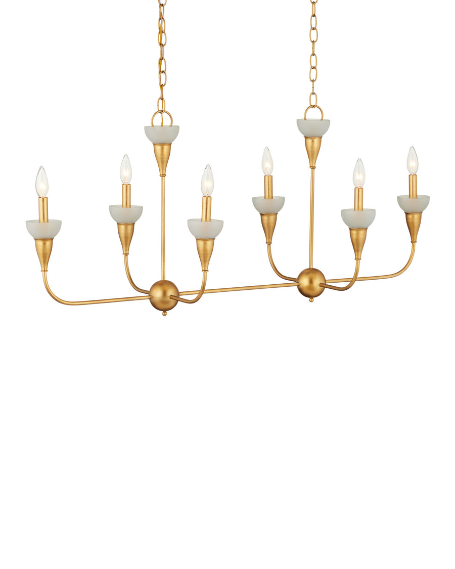 Aurelia Frost Rectangular Chandelier