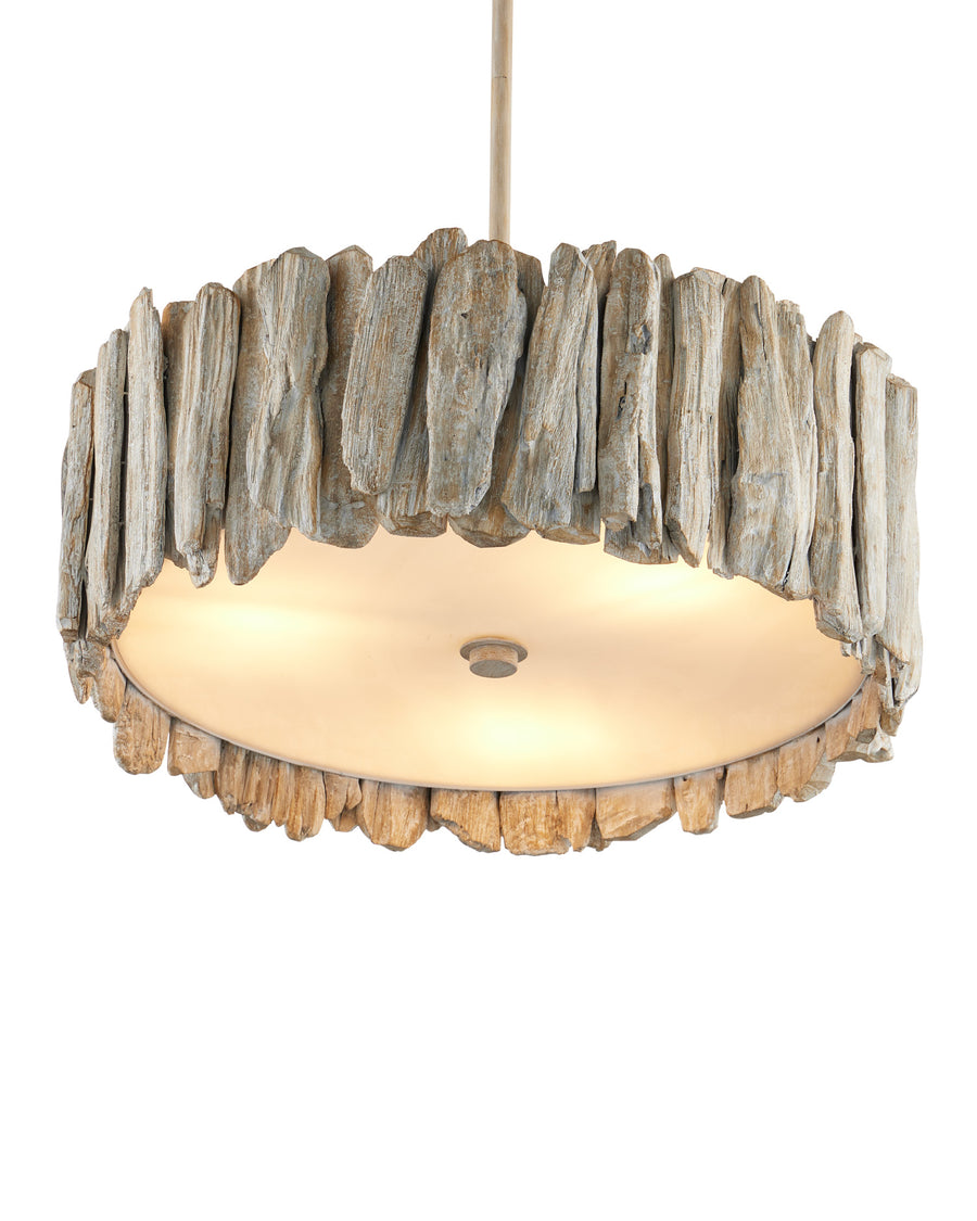 Driftwood Whitewash Semi-Flush Mount