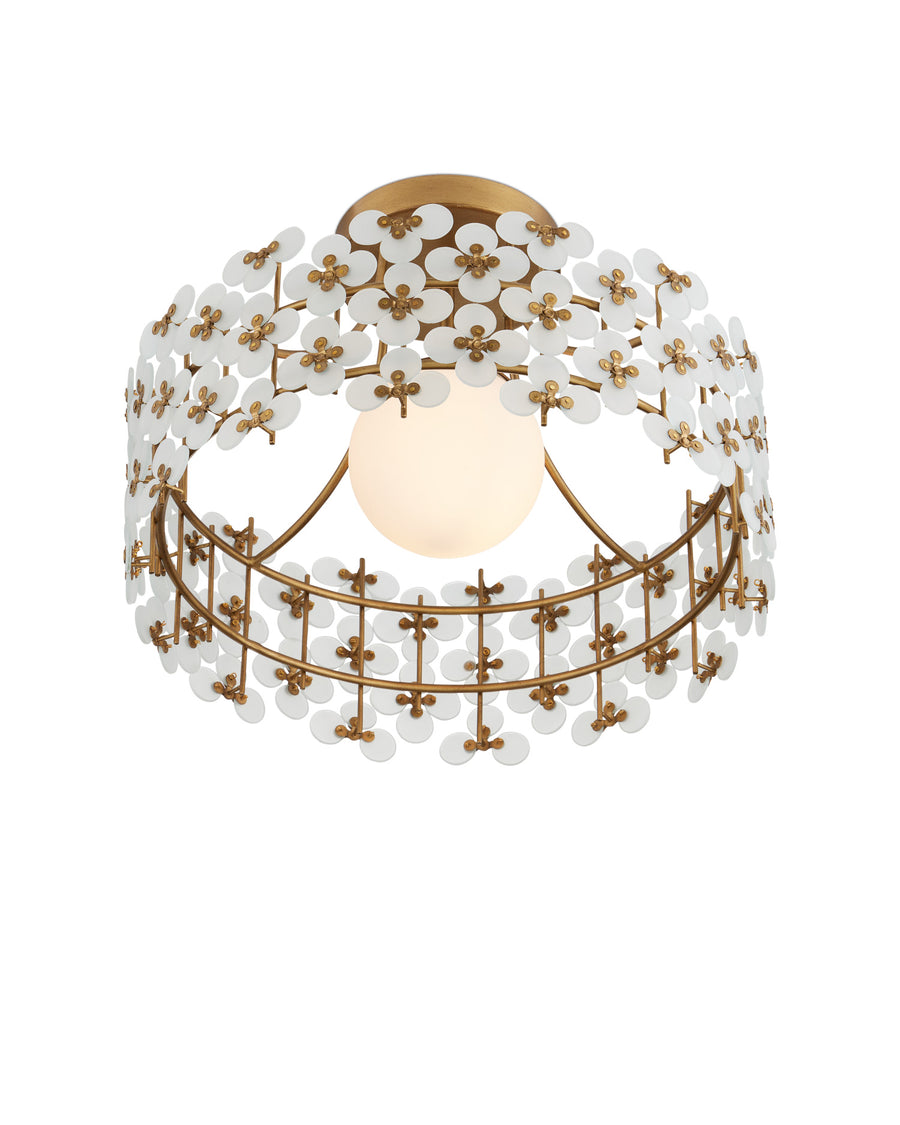 Spring Flower Semi-Flush Mount