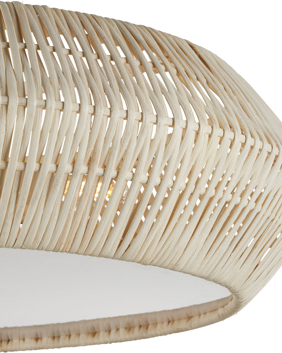 Antibes White Semi-Flush Mount