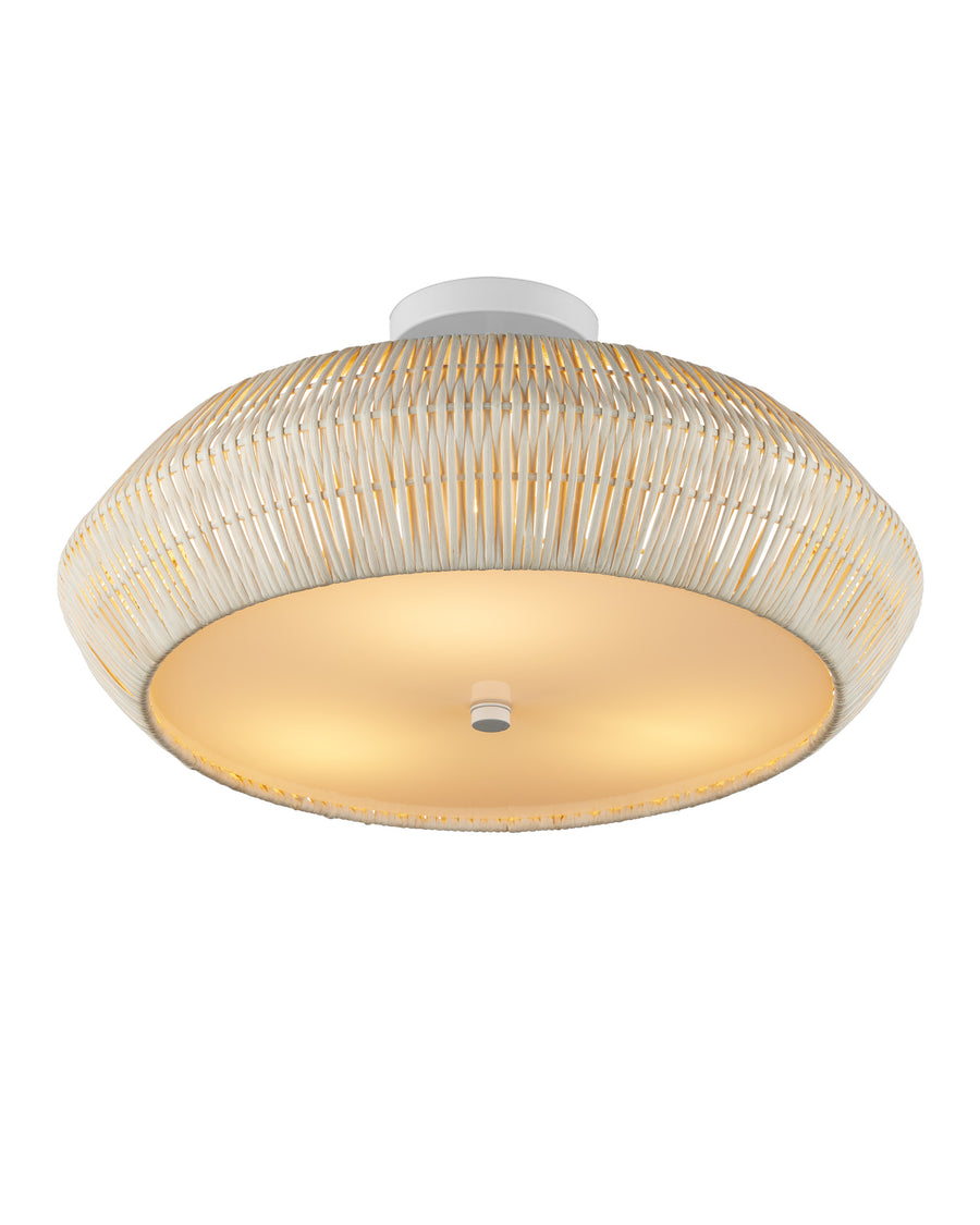 Antibes White Semi-Flush Mount