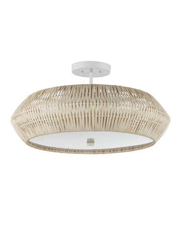 Antibes White Semi-Flush Mount