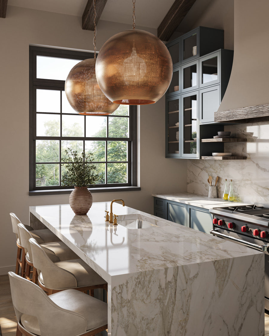 Buckram Brass Orb Pendant