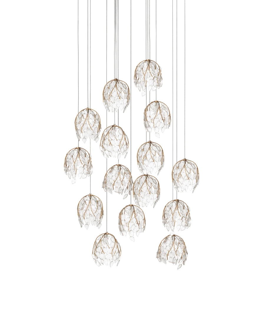 Banyan 15-Light Round Multi-Drop Pendant