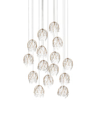 Banyan 15-Light Round Multi-Drop Pendant