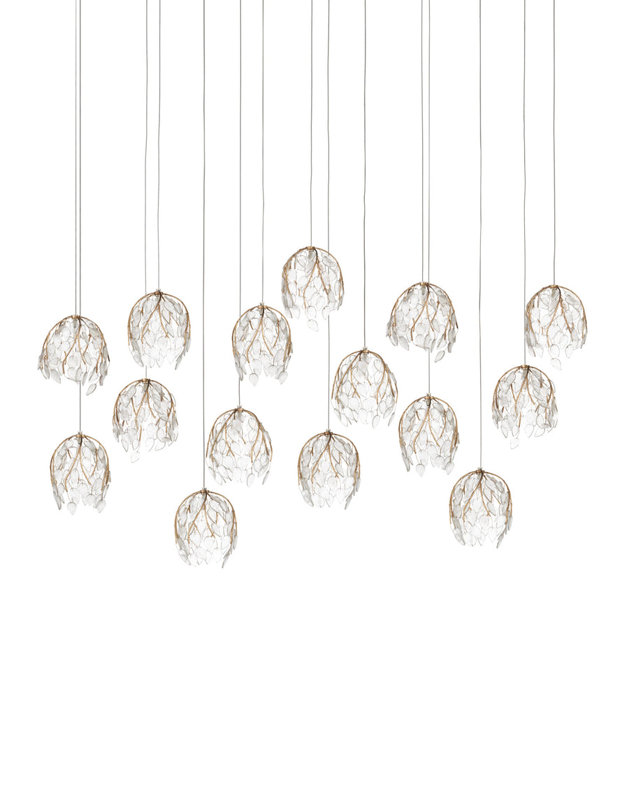 Banyan 15-Light Linear Multi-Drop Pendant