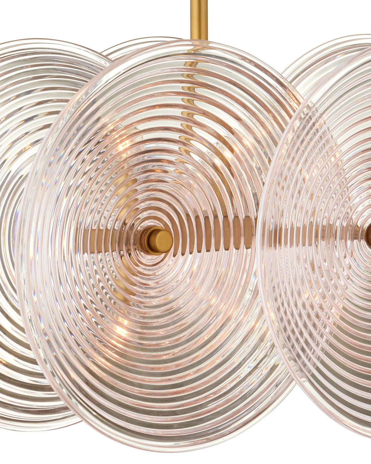 Whirlwind Rectangular Pink Chandelier