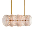 Whirlwind Rectangular Pink Chandelier
