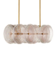 Whirlwind Rectangular Pink Chandelier