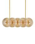 Whirlwind Rectangular Gold Chandelier