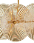 Whirlwind Rectangular Gold Chandelier