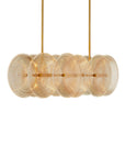Whirlwind Rectangular Gold Chandelier