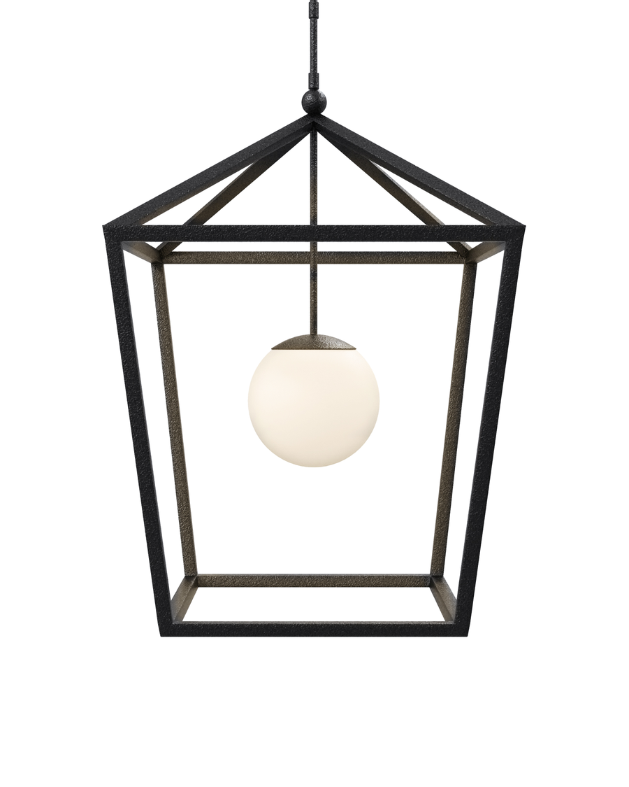 Denison Large Black Outdoor Lantern