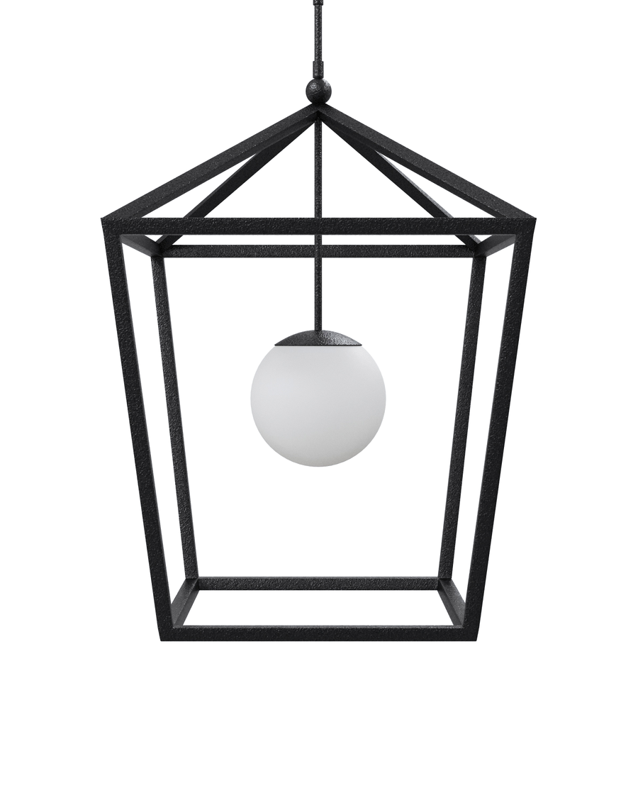 Denison Large Black Outdoor Lantern