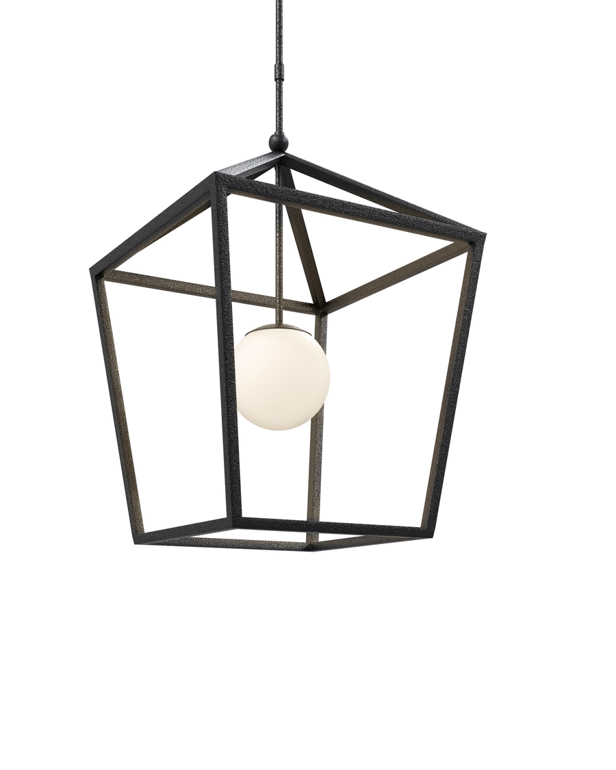Denison Large Black Outdoor Lantern