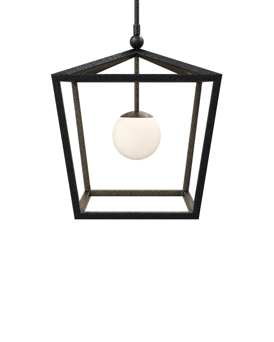 Denison Medium Black Outdoor Lantern