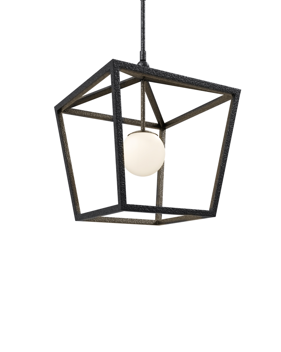 Denison Medium Black Outdoor Lantern