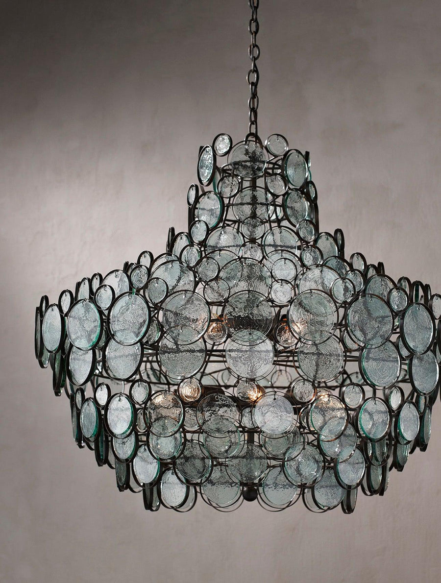Galahad Large Recycled Glass Chandelier - Maison Vogue