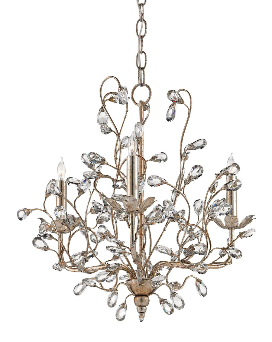 Crystal Bud Small Silver Chandelier - Maison Vogue