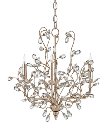 Crystal Bud Small Silver Chandelier - Maison Vogue