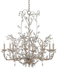 Crystal Bud Large Silver Chandelier - Maison Vogue