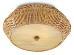 Antibes Natural Flush Mount - Maison Vogue