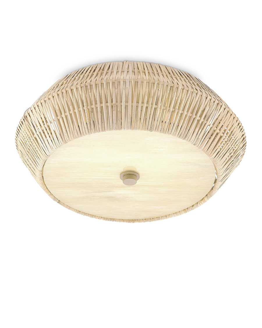 Antibes White Flush Mount