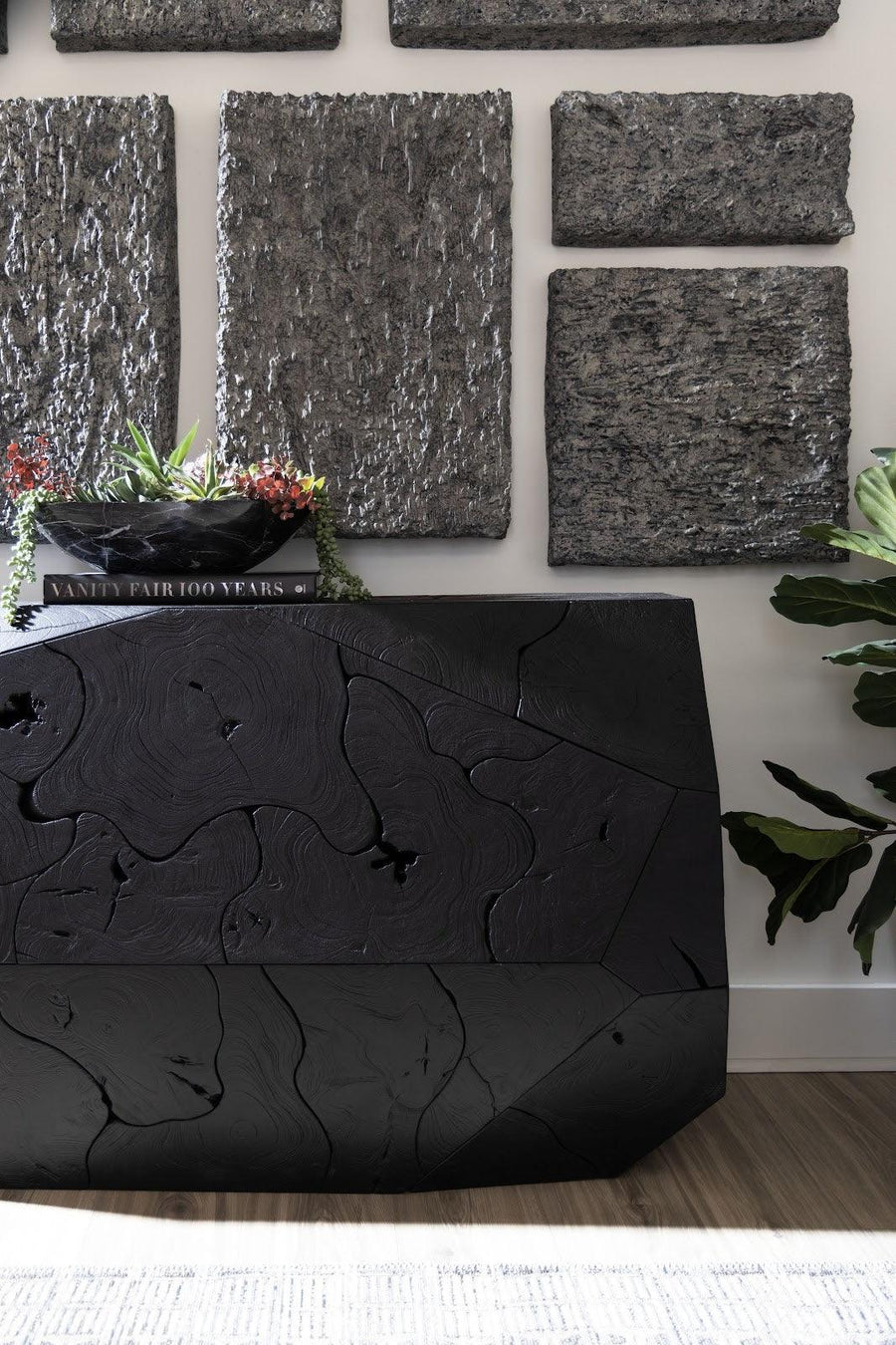 Etched Rock Puzzle Wall Tiles Set of 9 - Maison Vogue