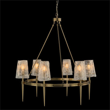 Coffee Bronze Torch Six-Light Chandelier