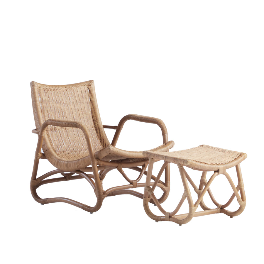 Bodega Wicker Lounge Chair-Natural