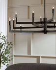 Griff Large Chandelier-English Bronze, Iron