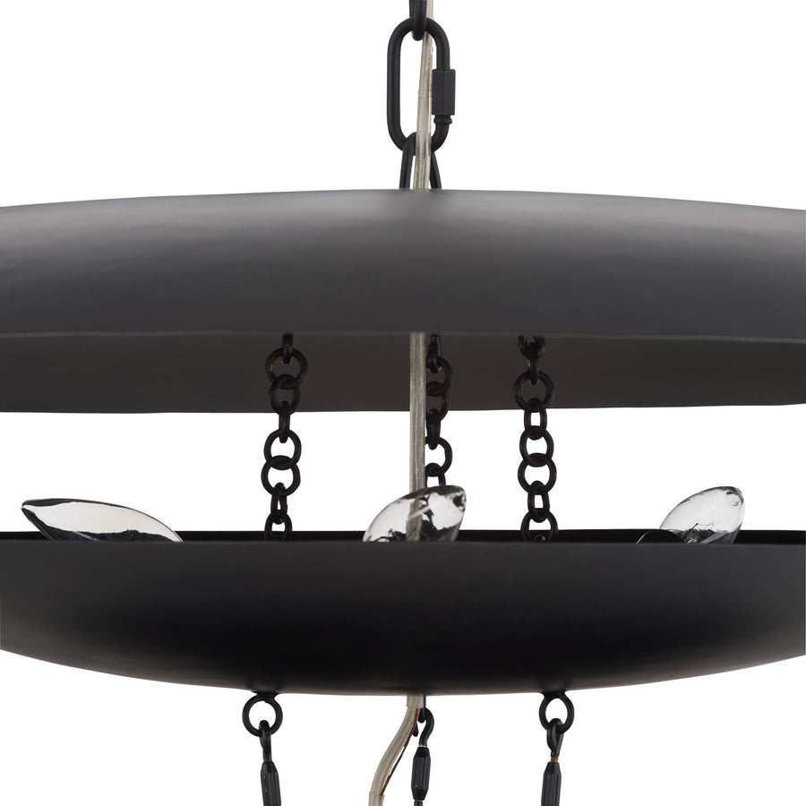 Florko Chandelier - Blackened Iron