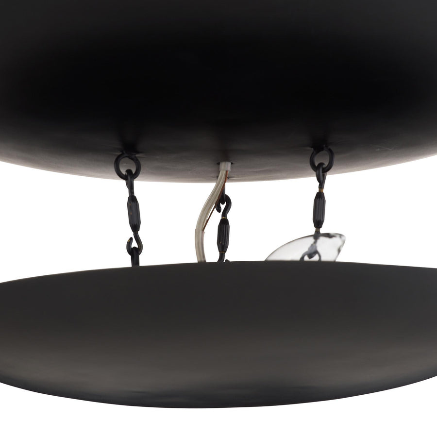 Florko Chandelier - Blackened Iron