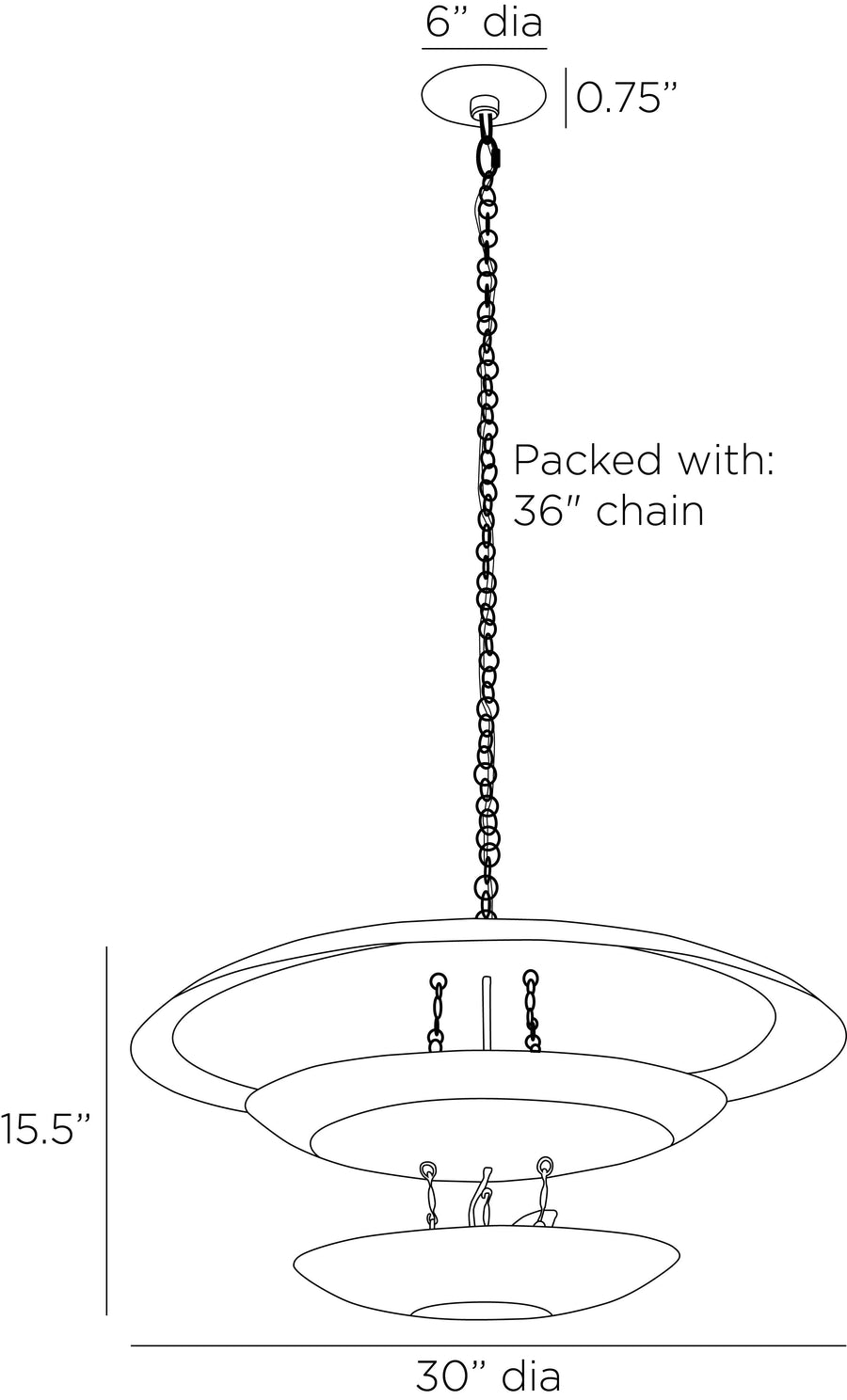 Florko Chandelier - Blackened Iron