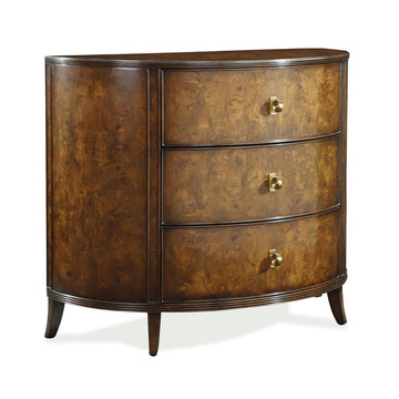 Sylvestre Three-Drawer Chest, Walnut