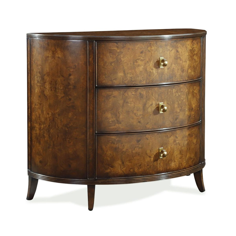 Sylvestre Three-Drawer Chest, Walnut