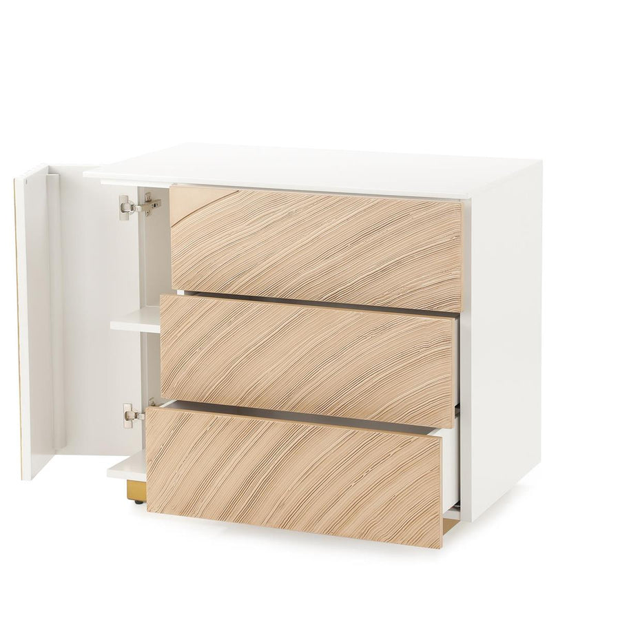 Province Three-Drawer Chest, Left