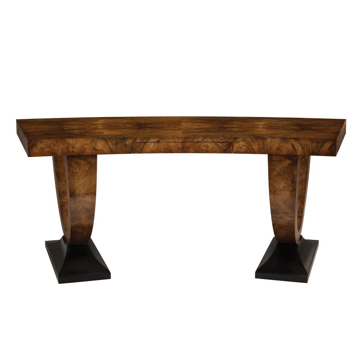 Curved Walnut Desk - Maison Vogue